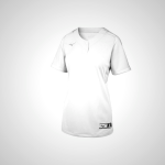 White Mizuno Aerolite 2-Button Softball Women's Jersey | 61089-VOSN