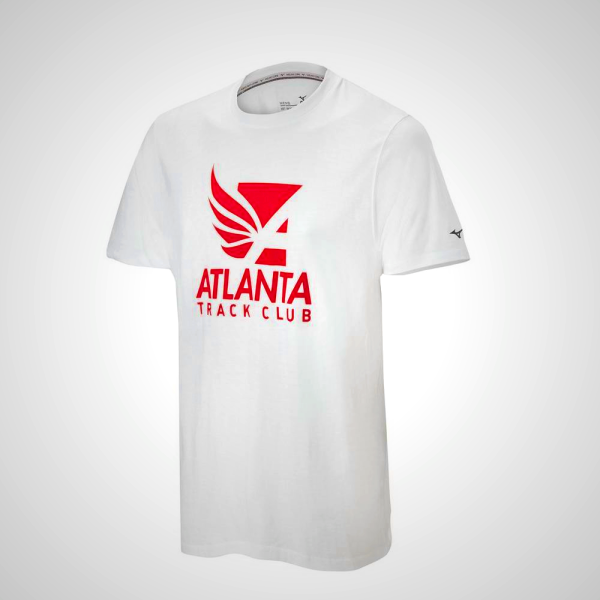 White Mizuno Atlanta Track Club Sport Men's T-Shirt | 16809-MCZK