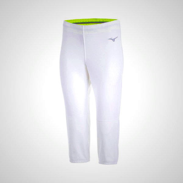 White Mizuno Stretch Softball Unbelted Women's Pants 32175-MDZQ