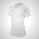 White Mizuno Techno VI Short Sleeve Volleyball Jersey for Women | 09672-VLDA