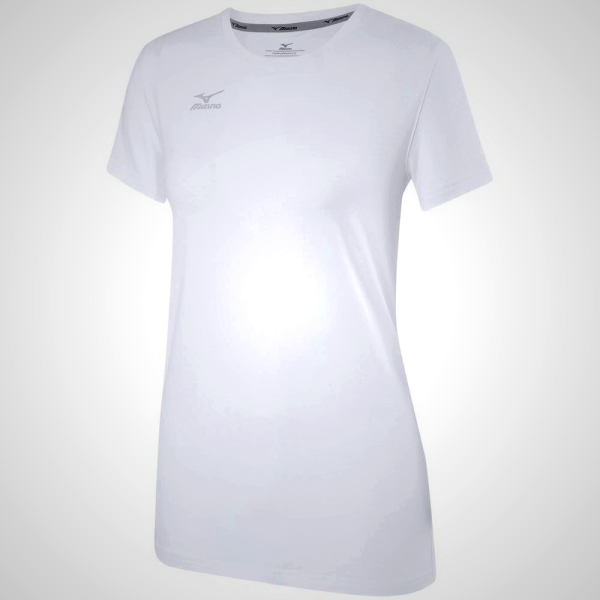 White Mizuno Volleyball Attack 2.0 Women's T-Shirt | 95082-VXQA