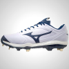 Mizuno Sweep 5 Mid Metal Women's Softball Cleats White/Navy 64189-BADK