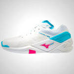 Mizuno Wave Stealth Neo Women's Handball Shoes White/Pink/Blue Turquoise 50621-KFDU