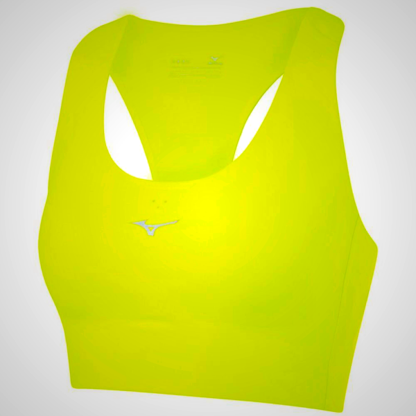 Yellow Mizuno Aero Crop Women's Running Bra | 54986-SKOC
