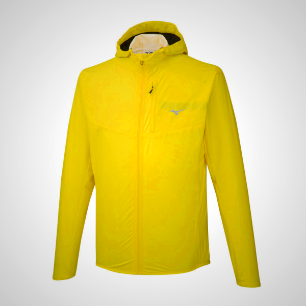 Yellow Mizuno Waterproof 20K ER Running Jacket for Men | 50713-YQKJ
