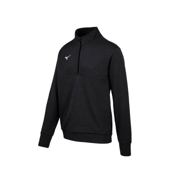 Black Mizuno MZ1 1/4 Zip Fleece Men's Pullover | 07264-XQRG