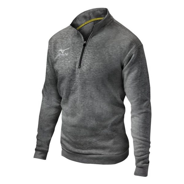 Grey Mizuno 1/2 Zip Fleece Men's Pullover | 86035-MYEF