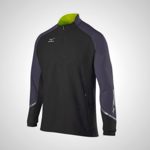 Black/Grey Mizuno Elite 1/2 Zip Men's Pullover | 82793-YGIN