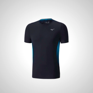 Black Mizuno AERO 4.0 Running Men's T-Shirt | 58230-ZEVI