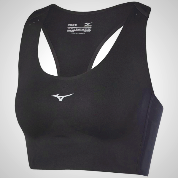 Black Mizuno Aero Crop Women's Running Bra | 43987-GKYP