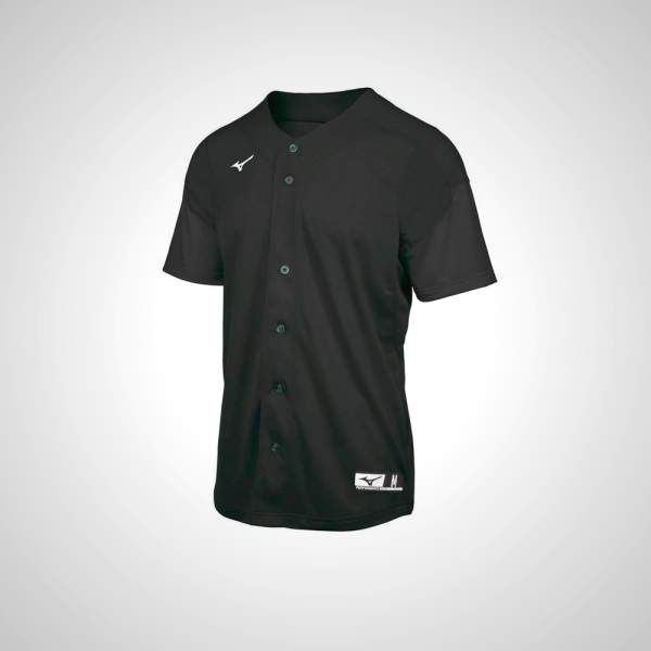 Black Mizuno Aerolite Full Button Baseball Jersey for Men | 50942-YDPJ