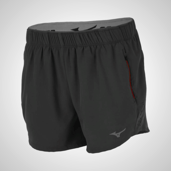 Black Mizuno Alpha 4" Running Women's Shorts | 34521-YRHQ