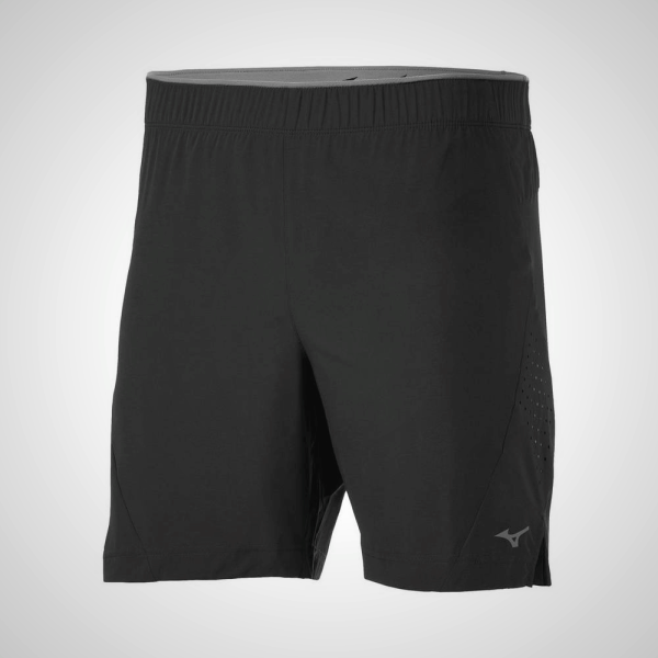 Black Mizuno Alpha 7" Running Shorts for Men | 69328-GNIF