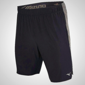 Black Mizuno Alpha 8.5 Running Men's Shorts | 50219-WQLV