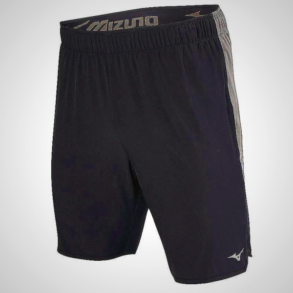 Black Mizuno Alpha 8.5 Running Men's Shorts | 50219-WQLV