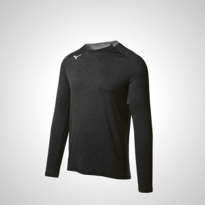Black Mizuno Alpha Long Sleeve Men's Top | 89164-OXHA