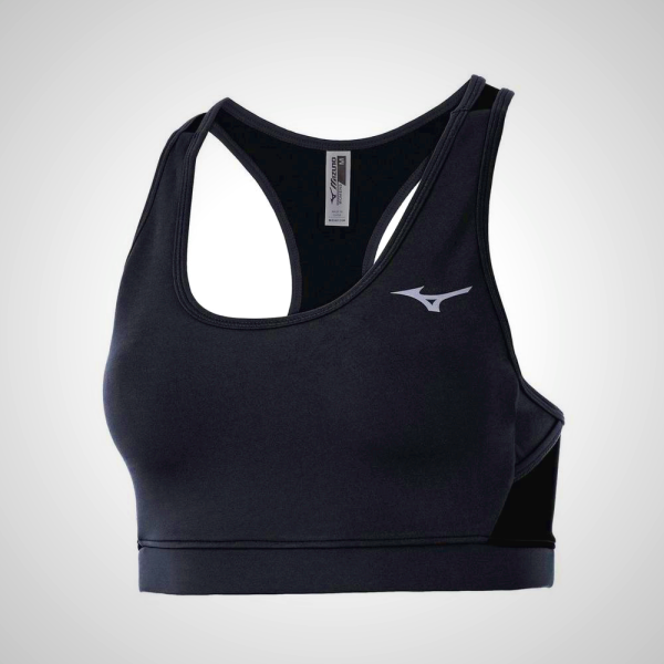 Black Mizuno Alpha Mesh Back Women's Running Bra | 40532-MJSX