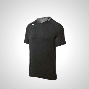 Black Mizuno Alpha Short Sleeve Men's T-Shirt | 70512-LZXH