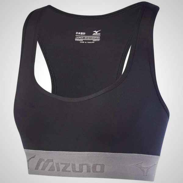 Black Mizuno Alpha Women's Running Sports Bra | 69782-HBPN