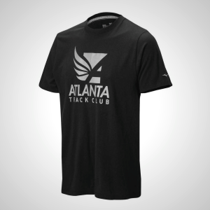 Black Mizuno Atlanta Track Club Sport Men's T-Shirt | 85460-KGIA
