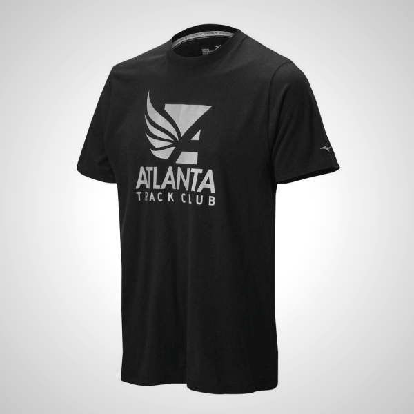 Black Mizuno Atlanta Track Club Sport Men's T-Shirt | 85460-KGIA