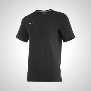 Black Mizuno Comp Diamond Short Sleeve Crew T-Shirt for Men | 79623-CDWS