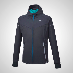 Black Mizuno Hineri BT Softshell Running Jacket for Men | 42871-WGDB