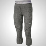 Black Mizuno Impulse Printed ¾ Running Women's Tights | 27384-SPTM