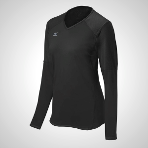 Black Mizuno Techno VI Long Sleeve Volleyball Jersey for Women | 20614-GIUQ