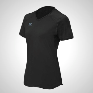 Black Mizuno Techno VI Short Sleeve Volleyball Jersey for Women | 81504-QULG