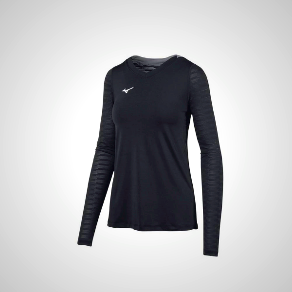 Black Mizuno United Long Sleeve Women's Jersey | 25378-BKOC