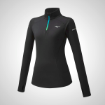 Black Mizuno Warmalite HZ Running Women's Tops | 32907-DMNS