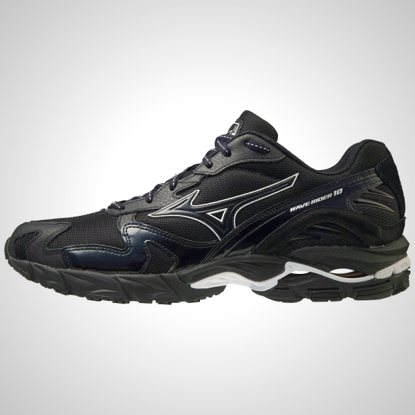 Black Mizuno Wave Rider 10 Kuro Men's Sneakers | 37854-QNHY
