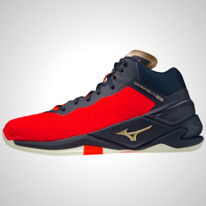 Mizuno Wave Stealth Neo Mid Handball Shoes Black/Red/Gold 15962-IGXS