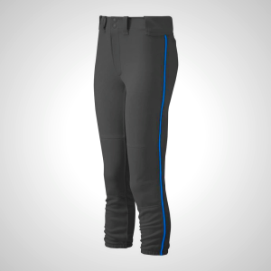 Black/Royal Mizuno Belted Piped Softball Women's Pants | 51342-KAYM