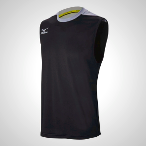 Black/Silver Mizuno Cutoff Men's Jersey | 57063-LTAC