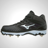Mizuno 9-Spike Advanced Sweep 4 Mid Softball Cleats for Women | Black/White