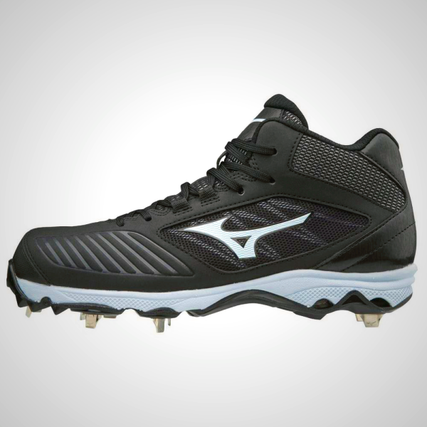 Mizuno 9-Spike Advanced Sweep 4 Mid Softball Cleats for Women | Black/White
