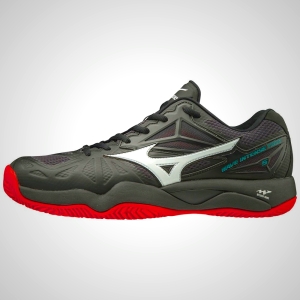 Mizuno Women's Wave Intense Tour 5 CC Tennis Shoes - Black/White/Pink