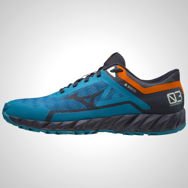 Mizuno Wave Ibuki 3 GTX Men's Trail Running Shoes - Blue/Orange