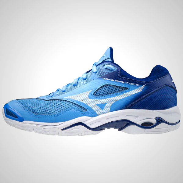 Mizuno WAVE PHANTOM 2 Women's Handball Shoes Blue/White 63154-HCDT