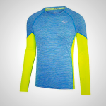 Mizuno Alpha Long Sleeve Men's Top Blue/Yellow 74803-VMIW