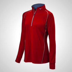 Burgundy Mizuno Comp 1/2 Zip Long Sleeve Women's Pullover | 42568-ZEQM