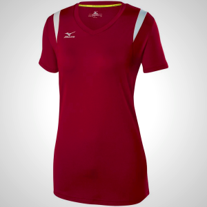 Burgundy/Silver Mizuno Balboa 5.0 Long Sleeve Volleyball Jersey for Women | 69182-XYKE
