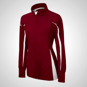 Burgundy/White Mizuno Elite 9 Focus Full-Zip Women's Jacket | 59823-HAIF
