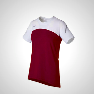 Burgundy/White Mizuno Techno VII Short Sleeve Women's Jersey | 68029-XHVA