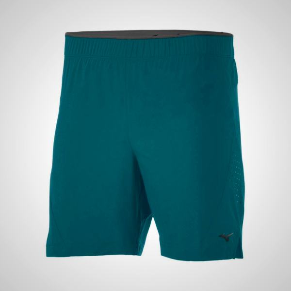Green Mizuno Alpha 7" Running Men's Shorts | 73126-AZPY