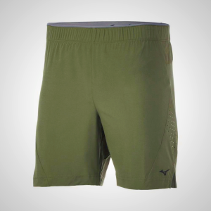 Green Mizuno Alpha 7" Running Men's Shorts | 79158-EHTG