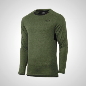 Green Mizuno Alpha Long Sleeve Men's Top | 01639-SONE
