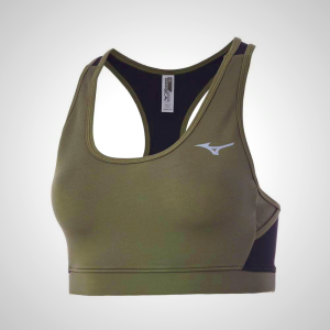Green Mizuno Alpha Mesh Back Women's Running Bra | 21465-RYOJ